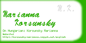 marianna korsunsky business card